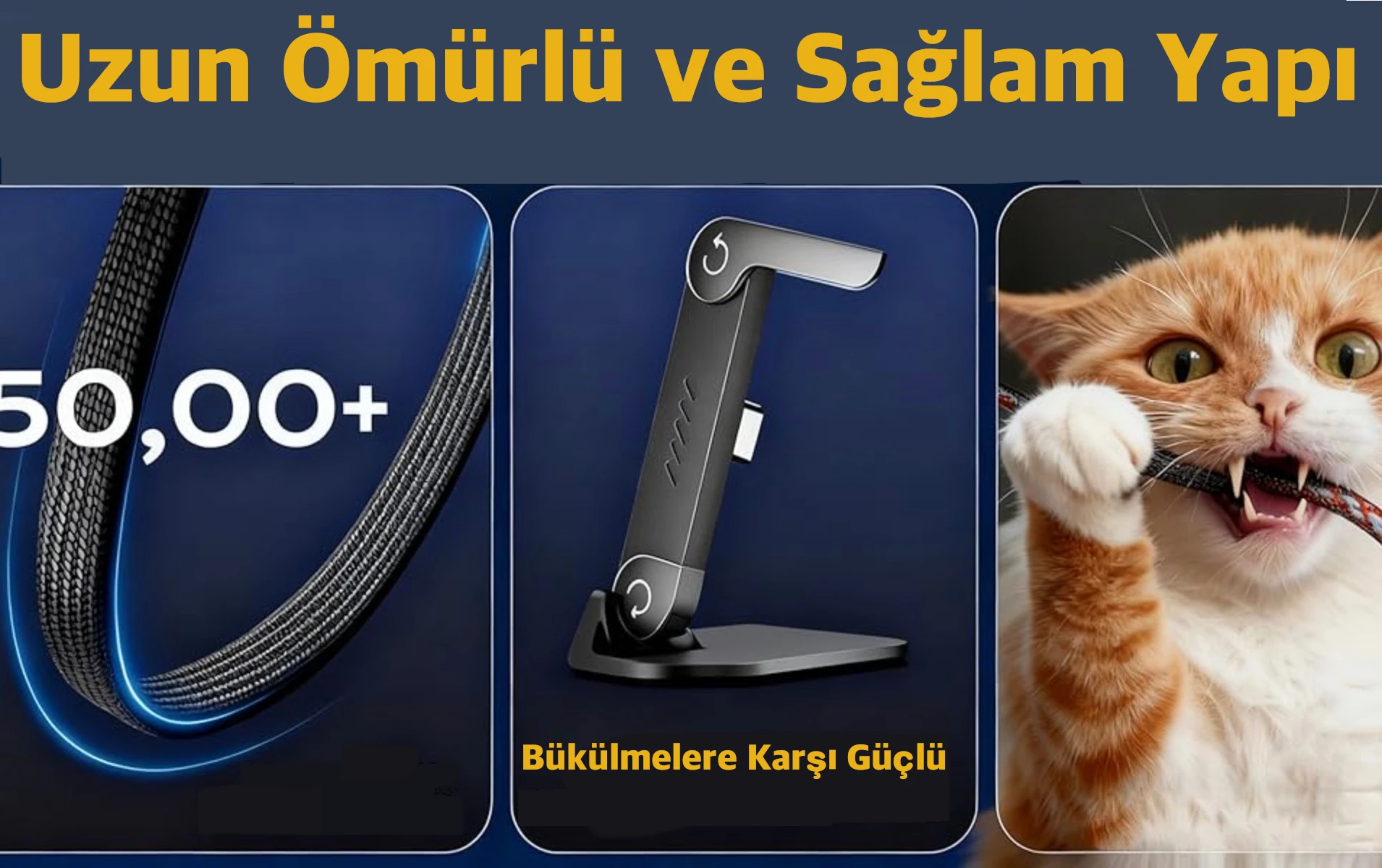 Hacıyatmaz Kablo 90° Açılı L Tipi Başlık — Kablo Kopma Önleyici Tasarım