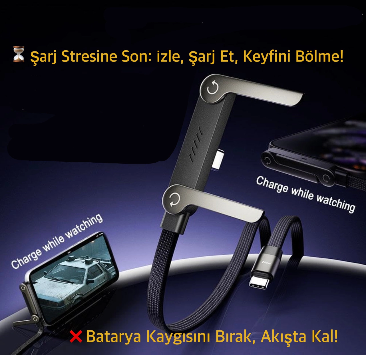 Hacıyatmaz Kablo Dahili Stand Özelliği — Eller Serbest Kullanım